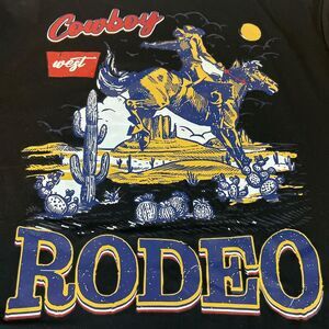 Cowboy Rodeo Graphic TShirt Black Size XLarge